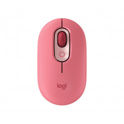 Беспроводная мышь Logitech POP с настраиваемыми эмодзи, поддержкой нескольких устройств, SilentTouch, SmartWheel, 2 программируемыми кнопками, Heartbreaker/Rose